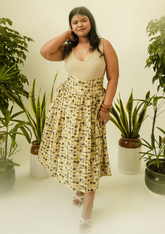 HOUR GLASS SKIRT- Sunehri Mitti