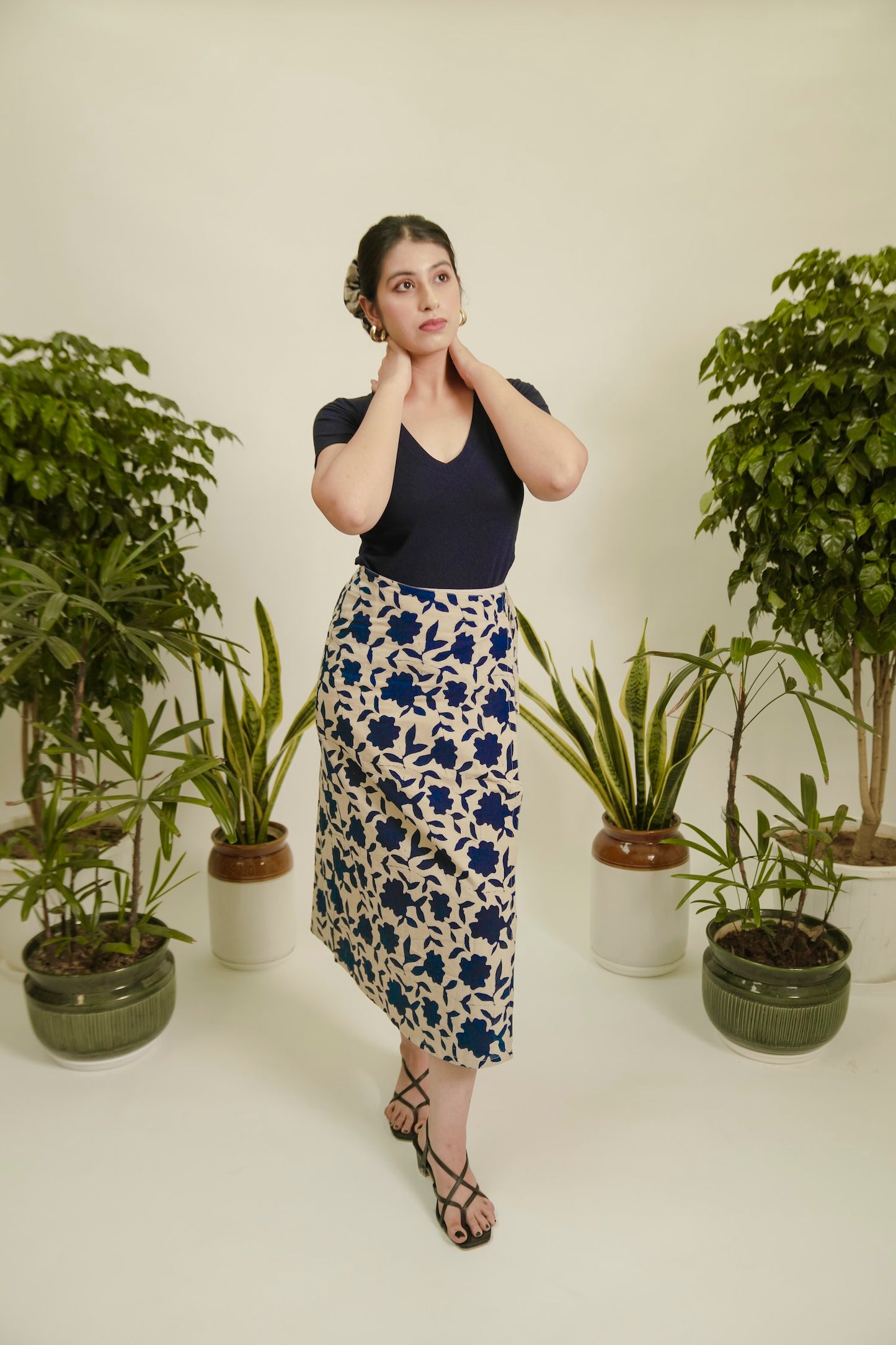 japanese wrap skirt- Neelshail