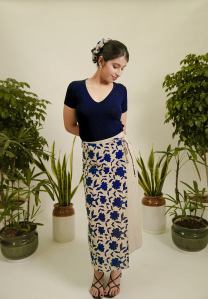 japanese wrap skirt- Neelshail