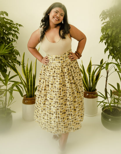 HOUR GLASS SKIRT- Sunehri Mitti