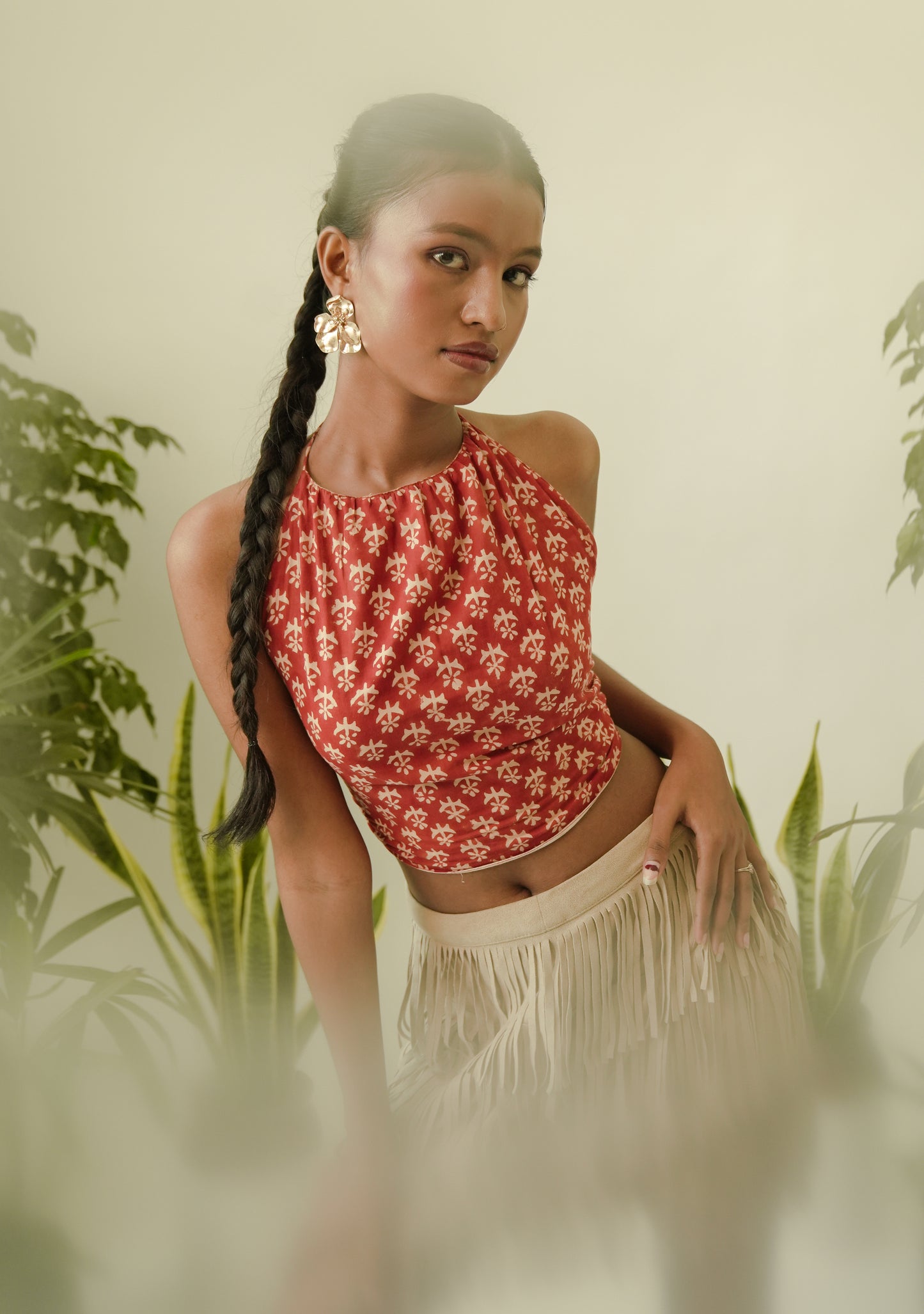 'its's backless' TOP- Terracotta