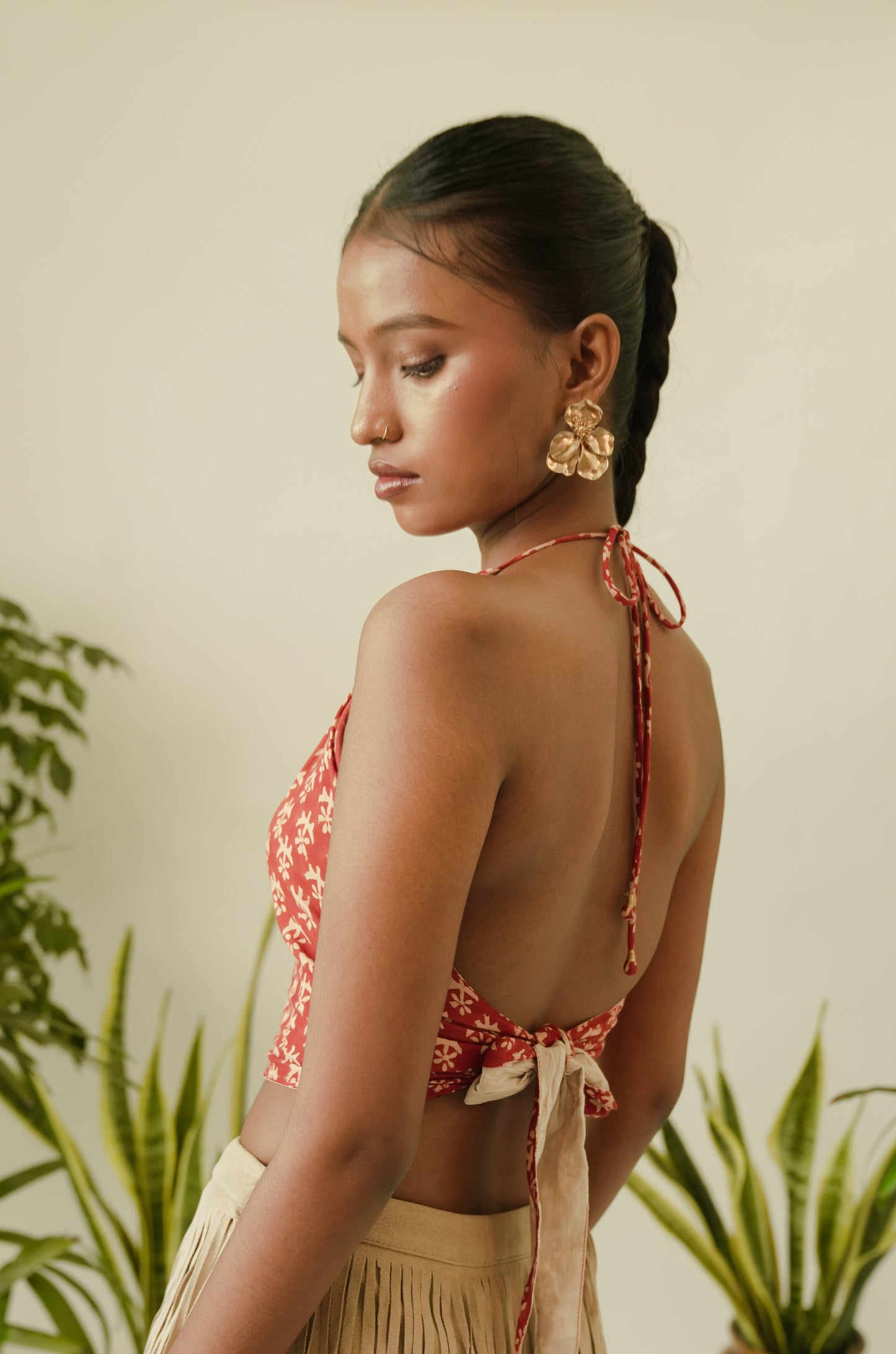 'its's backless' TOP- Terracotta