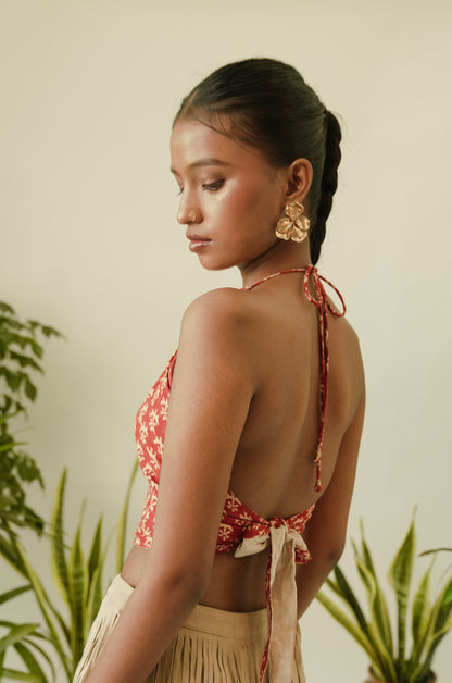 'its's backless' TOP- Terracotta