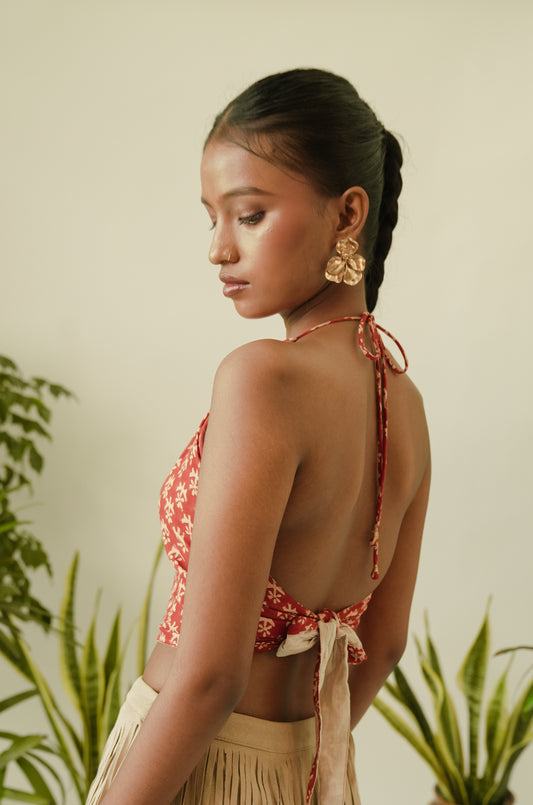 'its's backless' TOP- Terracotta