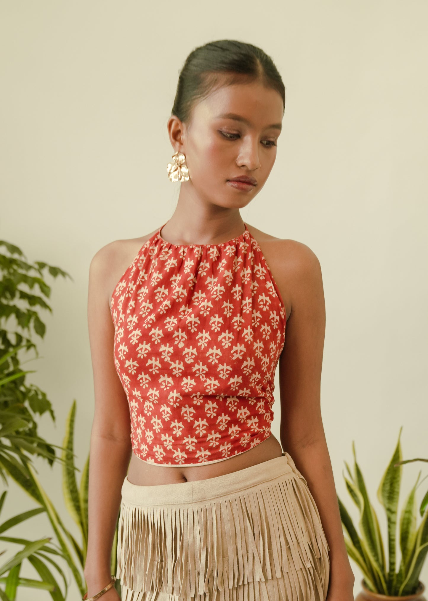 'its's backless' TOP- Terracotta