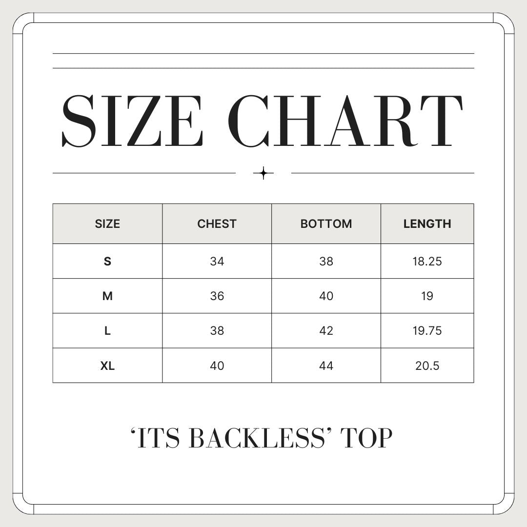 'its's backless' TOP- Terracotta