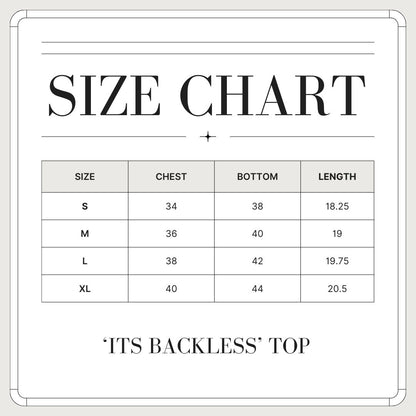 'its's backless' TOP- Terracotta